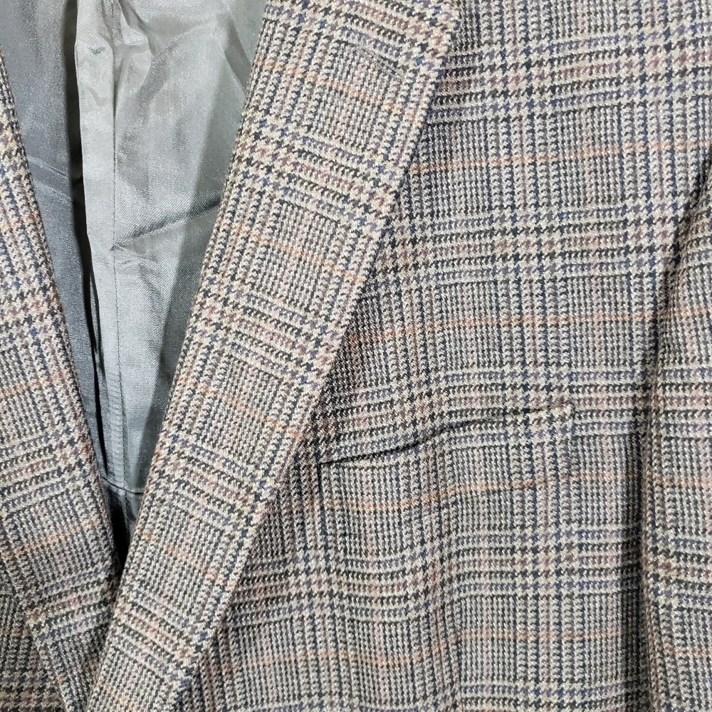 Botany Five Hundred Plaid Lambswool Blazer Jacket - Picture 9 of 16